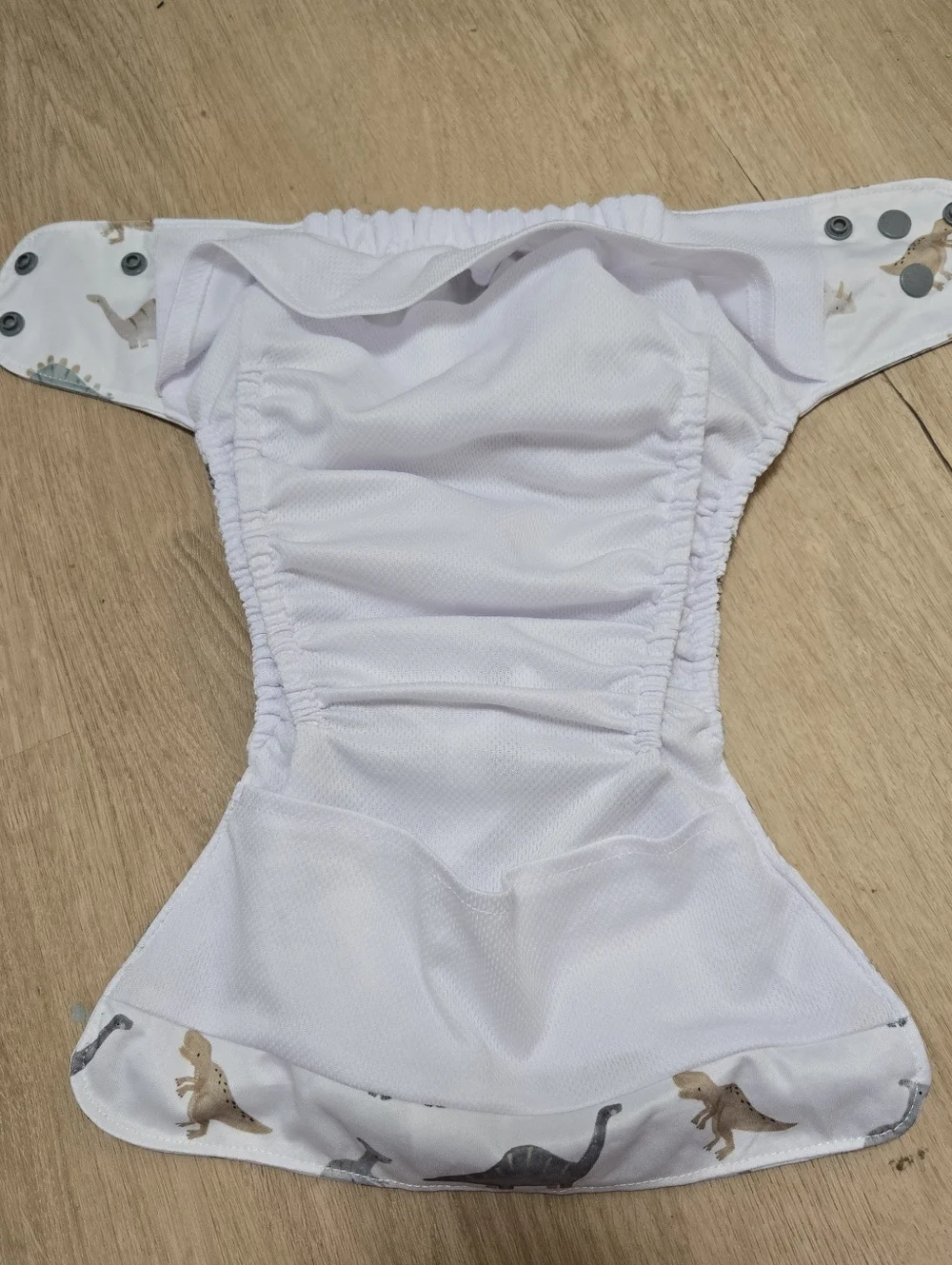 Happy beehinds one size pocket cloth diaper double gussets dino print
